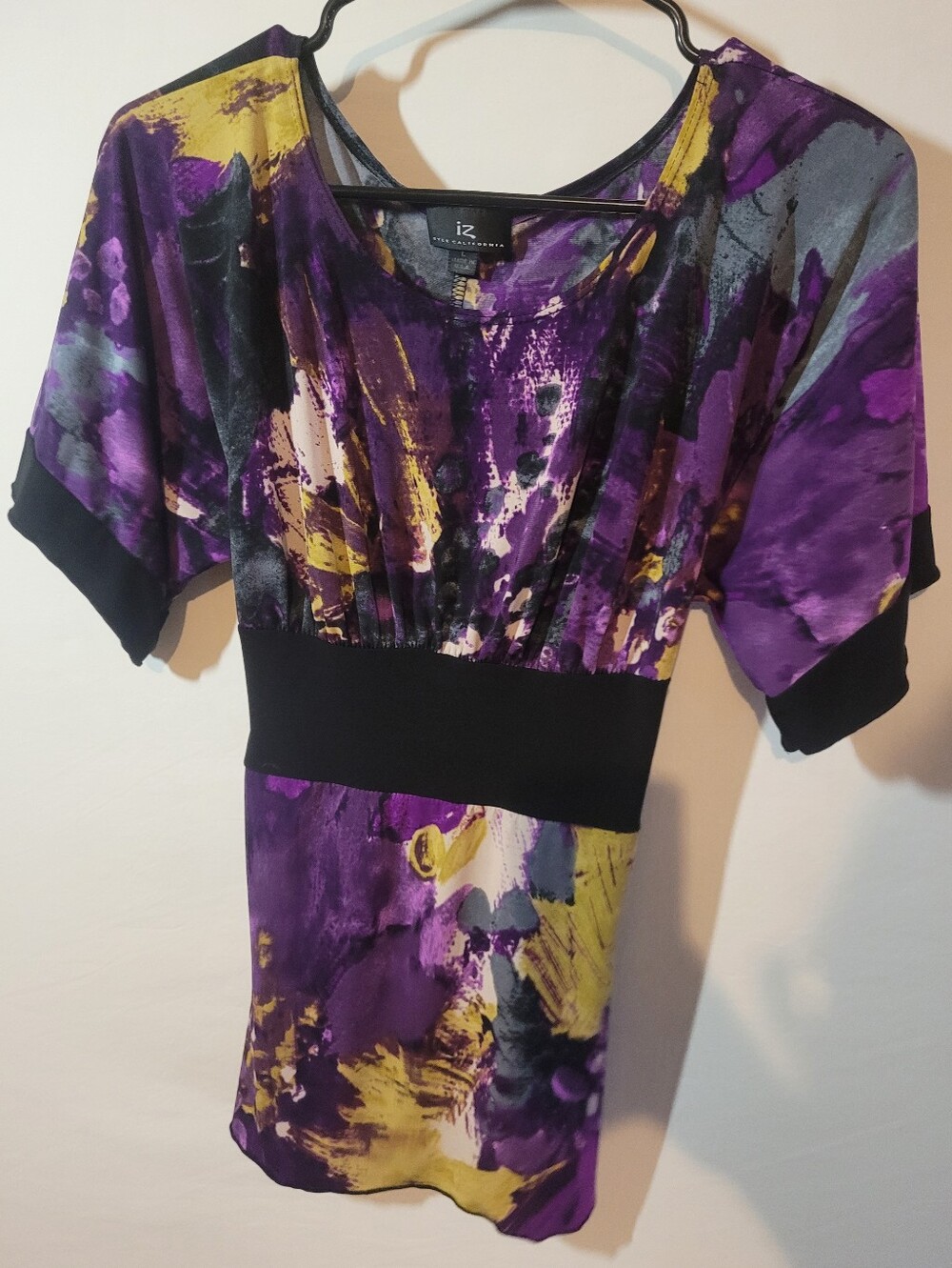 iz Byer California, Purple And Black Blouse, L